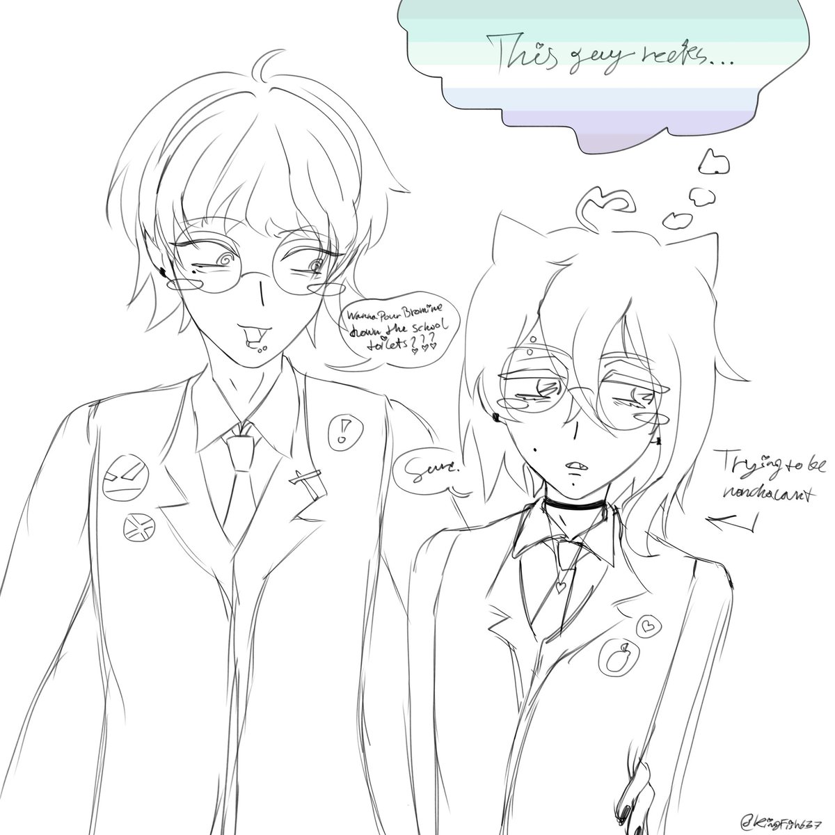 KingFish637's tweet image. First pink lemonade doodle being shared to the world pls be nice hi #BSD #PinkLemonade #Yumeship