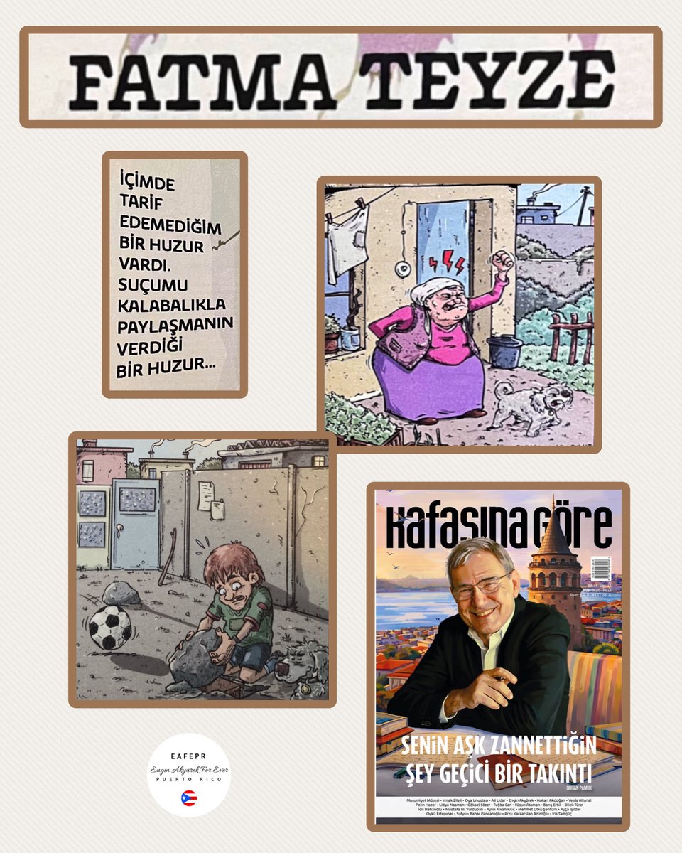 EnginAkyurekFE's tweet photo. #FatmaTeyze es el nuevo relato de #EnginAkyürek para la edición #67 de la revista @_kafasinagore #KafasınaGöre #KafasınaGöreDergi https://t.co/ri3hPyzgte