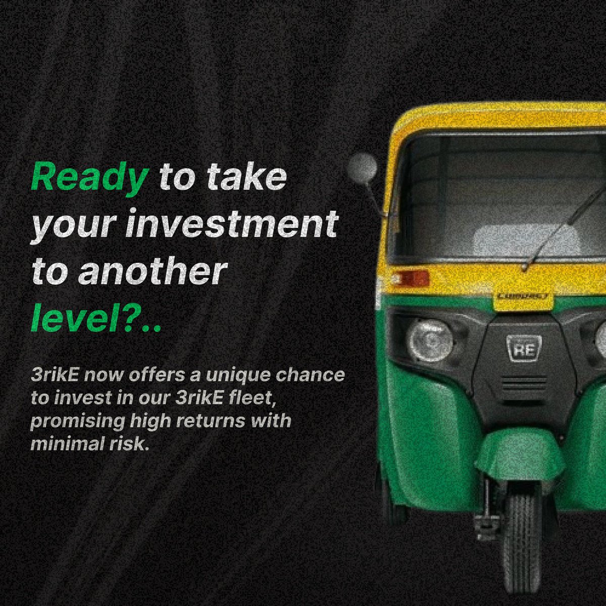 3rike_'s tweet photo. Introducing 3riKE

3riKE is a real world asset platform that enables tricycle drivers (including EV) to achieve ownership while giving investors access to stable and predictable yield backed by real infrastructure. https://t.co/uKxdj5lpRl