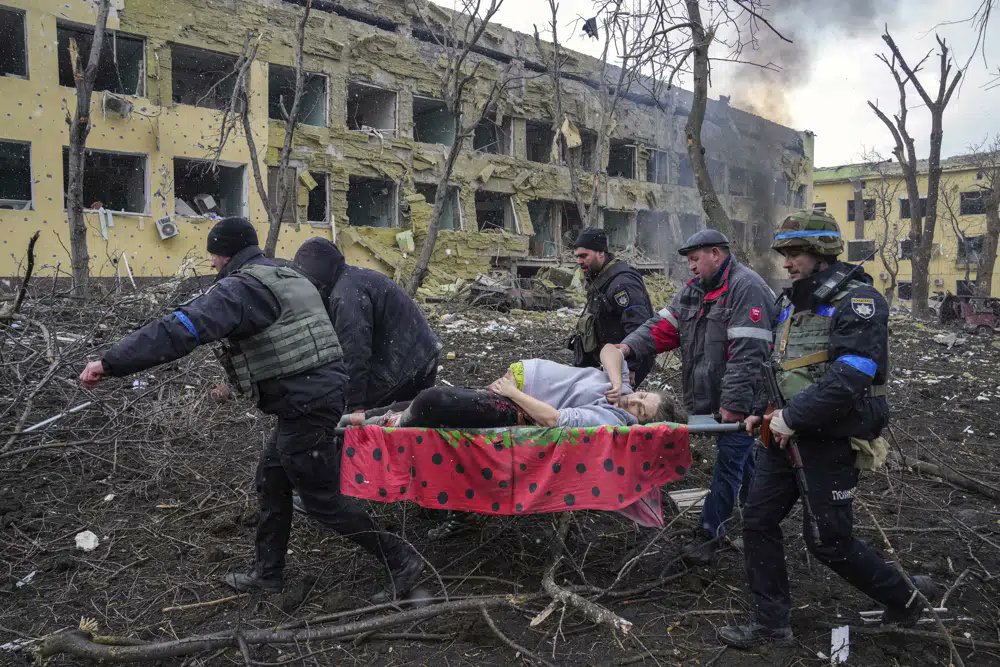 On March 9, 2022, russian invaders targeted the maternity ward and children's hospital in Mariupol city center, killing and injuring pregnant women and children. 

One of them was Iryna Kalinina, you've likely seen this photo of her. Her son Myron was born dead, and she died half