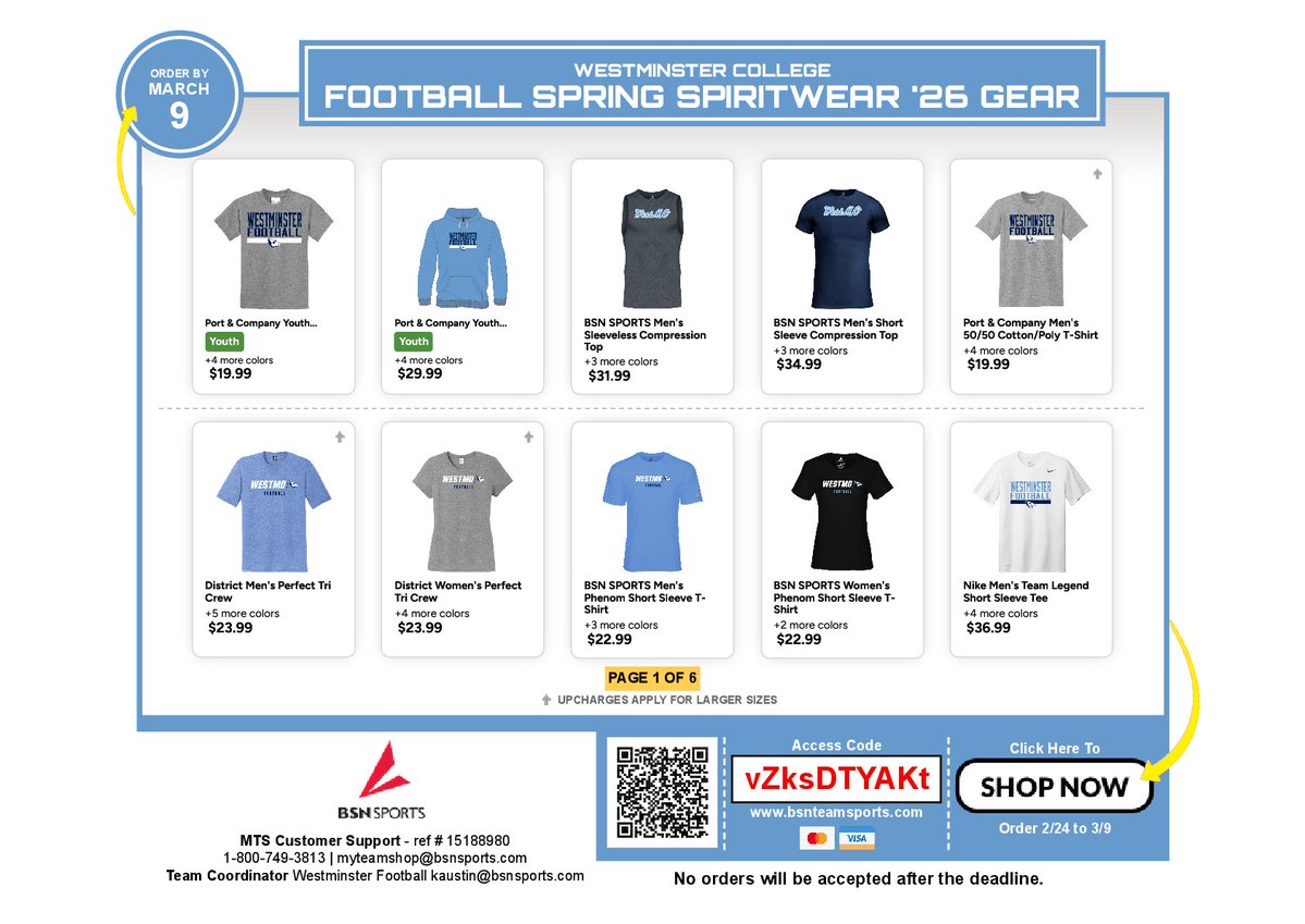 Westminster College Football tweet media