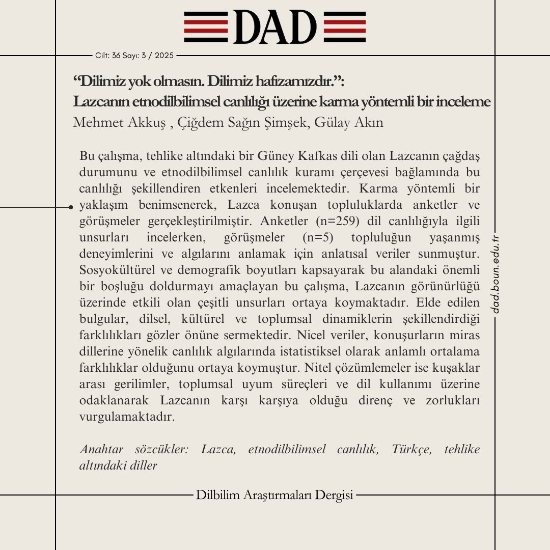 dad_jlr's tweet photo. Yeni bir çalışma daha okurlarla buluştu.
📌 https://t.co/QMrLBpSFnZ

—
A new study has just met its readers.
📌  https://t.co/QMrLBpSFnZ https://t.co/CARcPU98zV