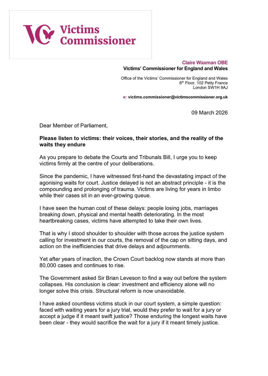 Victims' Commissioner for England & Wales tweet media