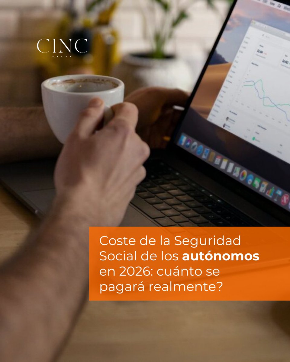 GrupCinc's tweet photo. 💼 Coste de la Seguridad Social de los autónomos en 2026: ¿cuánto se pagará realmente?
📈 Planificar bien cuotas, IRPF y gastos deducibles es clave para evitar sorpresas.
🔎 Puedes ampliar la información en nuestro blog: https://t.co/scTphJZlIL
#CINCAsesoría https://t.co/cOT6U8iWvX