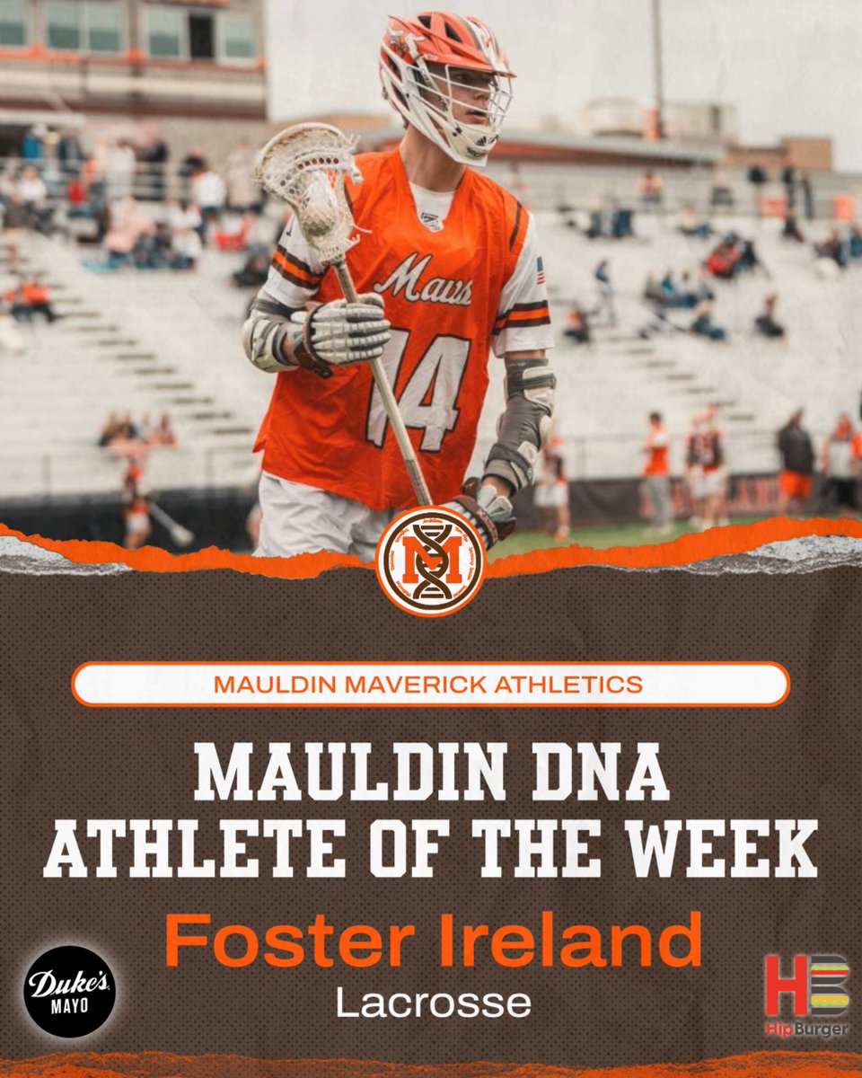Mauldin_Athl's tweet photo. MAULDIN DNA
M/F Athlete of the Week ~ March 2

Brought to you by...
@DukesMayonnaise @EatHipBurger

Past DNA Award Winners
🔗https://t.co/pMR1HXIpTB

🤘🏼🐂 https://t.co/eF8DQx1amB