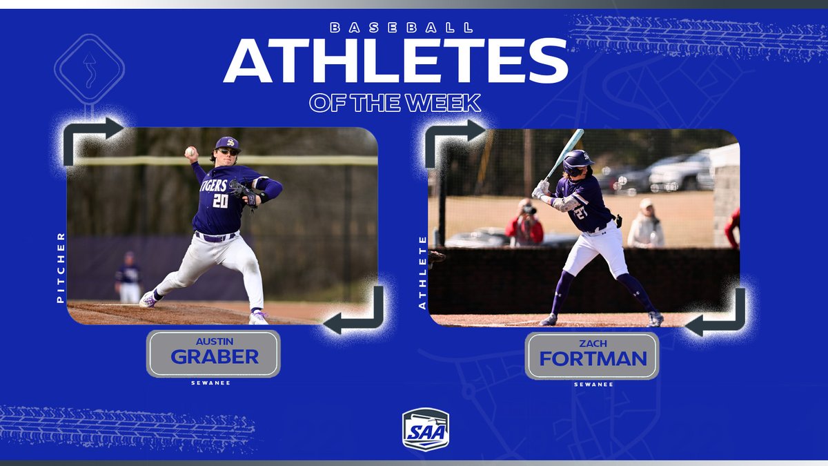 SAA_Sports's tweet photo. ⚾ SAA Baseball | Athletes of the Week

Pitcher: Austin Graber
Athlete: Zach Fortman

@SewaneeTigers

🔗https://t.co/kkGcoRAaPf

#SAAUnmatched https://t.co/uwe5hR3Ypl