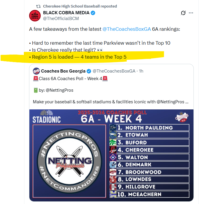 GA 6A Region 5 tweet media
