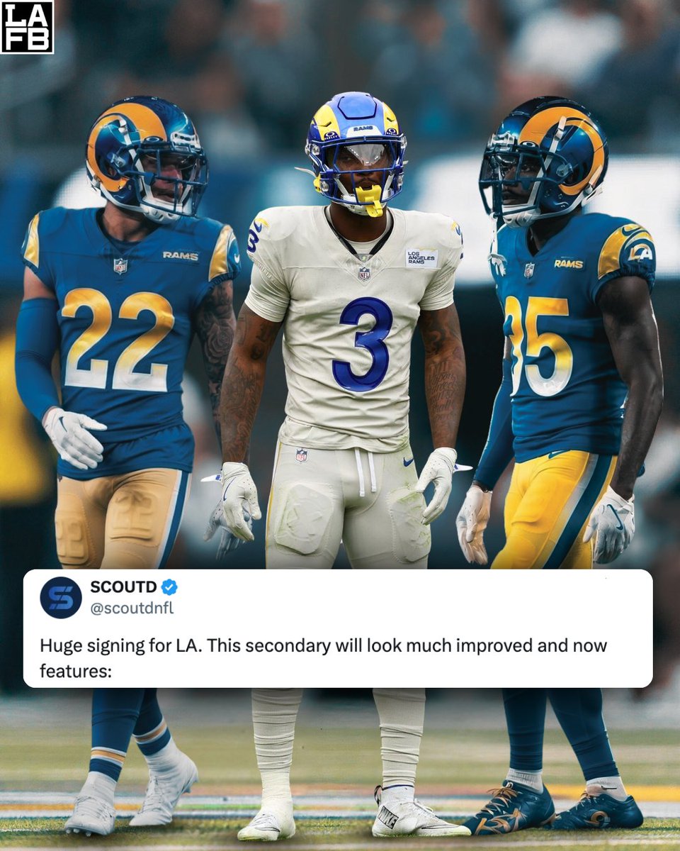 The Los Angeles Rams secondary got a makeover:

- Re-signed Kamren Curl
- Traded for Trent McDuffie (highest-paid CB in NFL)
- Signed Jaylen Watson
Les Snead might have just turned a weakness into a major strength