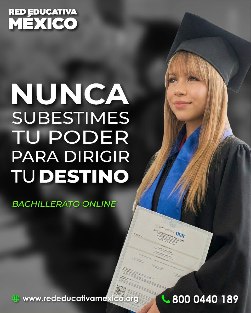 FundacionRedMex's tweet photo. ¡Atrévete a empezar! 

Tu bachillerato online te espera. Estudia a tu ritmo con validez oficial y logra la meta que cambiará tu futuro. ¡La graduación te espera! https://t.co/33rTBOq7aS