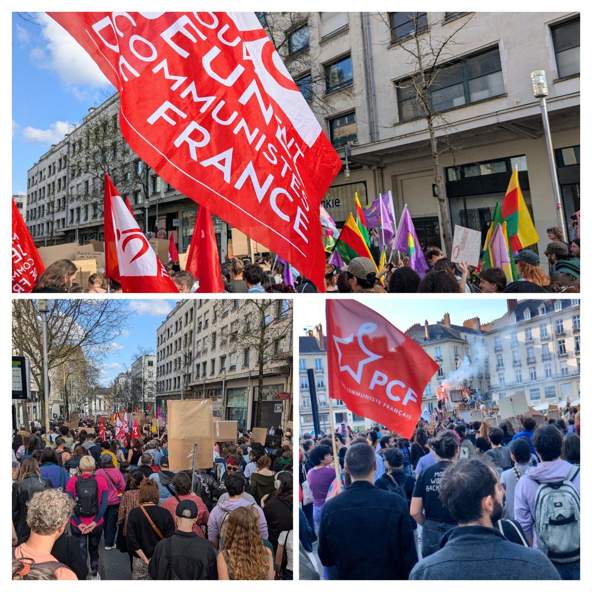 OrvaultPcf's tweet photo. 🟣 Les militant-e-s #PCF44 & #MJCF44 mobilisés ce dimanche 8️⃣ mars à #Nantes
📢 Dans les luttes, dans les institutions, agissons tous les jours pour conquérir de nouveaux droits & faire reculer les inégalités!✊
#MJCF #PCF #8mars #émancipation #JourneeDesDroitsDesFemmes https://t.co/dCASr0sbh7