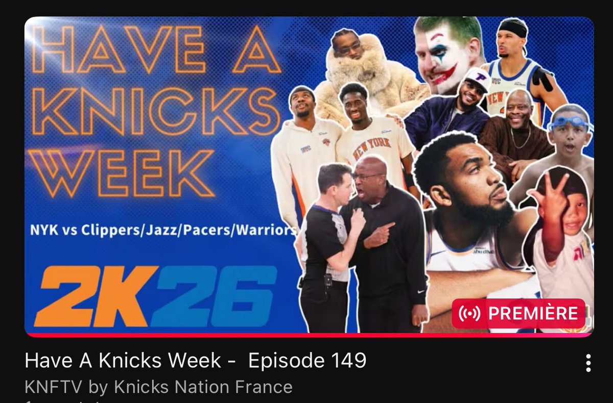 KnicksNationFr's tweet image. Elles sont sympas ces semaines avec les Knicks et avec la KNF 😁

📺 youtu.be/dLI4uZU0UkE

#HaveAKnicksWeek #KNFTV #TobeContinued