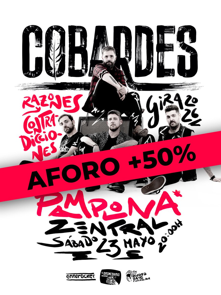 ¡¡¡ Famila!!!
Un millón de gracias por la bonita acogida que nos estáis regalando.
En nuestra cita en Pamplona, a falta de dos meses y medio, ya se han vendid más de la mitad de las entradas.
Se avecina una noche mágica.

¿Te vienes? 👉🏻 enterticket.es/eventos/cobard…