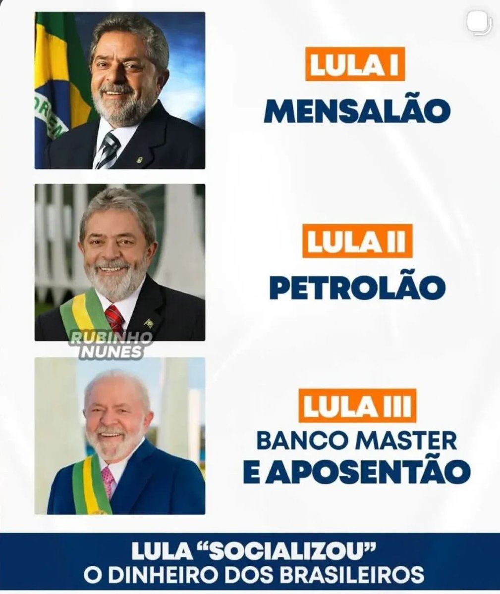 Em todos os seus governos houve escândalo de corrupção.