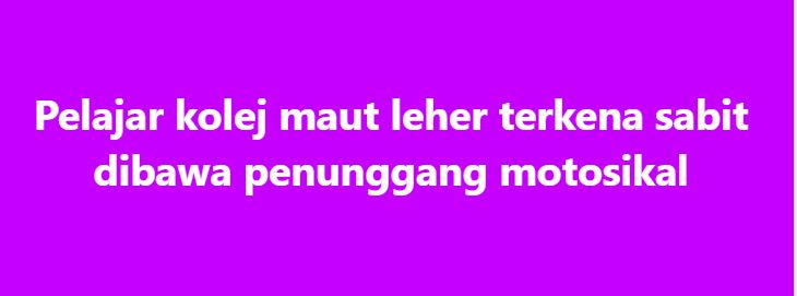 Pelajar kolej maut leher terkena sabit dibawa penunggang motosikal

Polis menahan dua lelaki warga asing masing-masing berusia 39 dan 52 tahun bagi membantu siasatan, selain turut merampas sebilah sabit serta sebuah motosikal.

#sinarharian #pelajarkolej #kemalangan