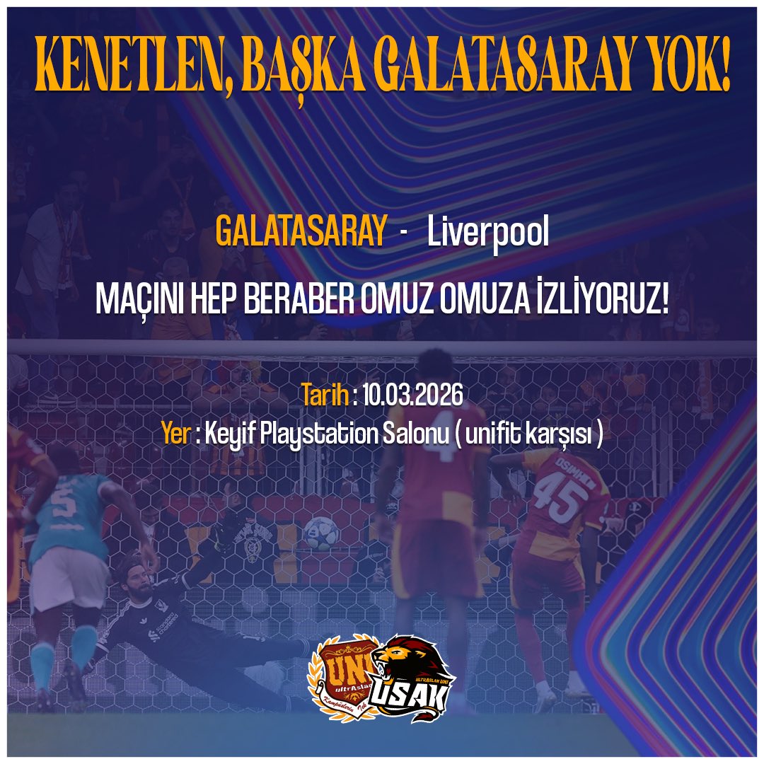 AVRUPA TİTRE CİMBOM GELİYOR!

GALATASARAY’ımızın -  Liverpool karşılaşmasını hep birlikte omuz omuza izliyoruz!

#ultrAslanUNI