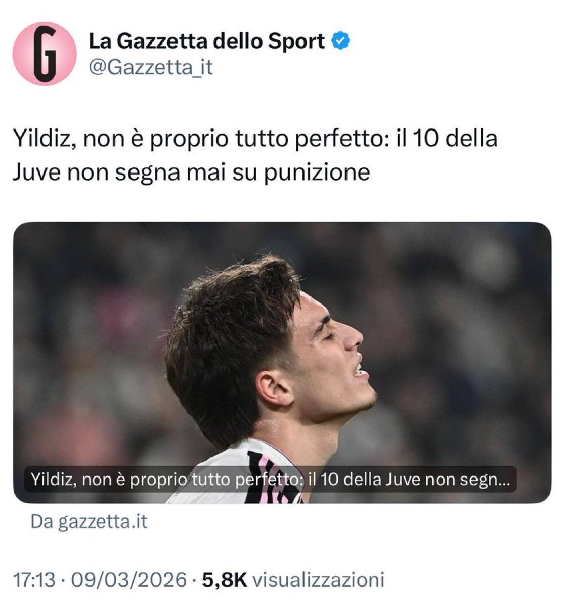 GDS:

“Inter lost the derby of Milan.. What a shame!
let’s trashtalk the nr 10 of Juventus to make us feel better 😫”

Meanwhile —

Yildiz scored 3x in 5 games against them. 
Lautaro scored 6x in 21 games. 

Who’s not perfect? 🥵🥵