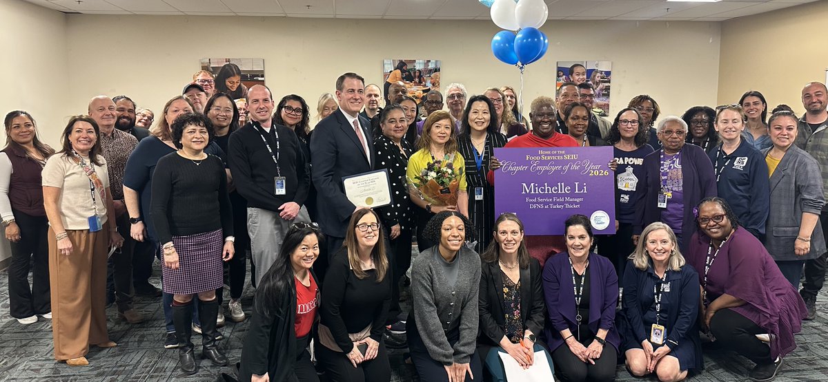 MCPS's tweet photo. Congratulations Michelle Li, Food Services Field Manager at the Department of Food and Nutrition Services. She is the Food Services Chapter Employee of the Year for Supporting Services. 👏🎉 

#CelebrationExpress #MCPSFutureReady https://t.co/OKzJE2rH0w