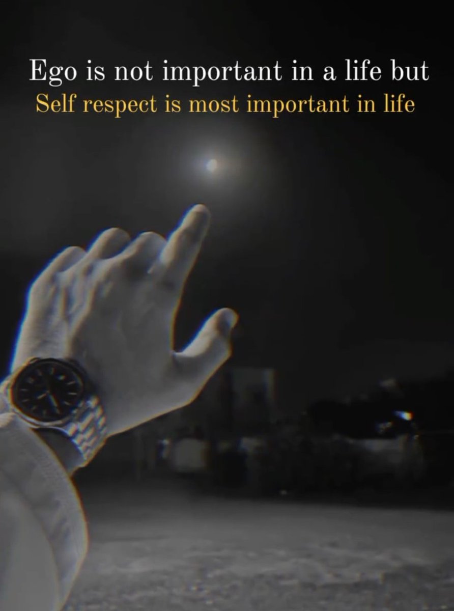Ego is not important in a life but Self respect is most important in life...!!
#life