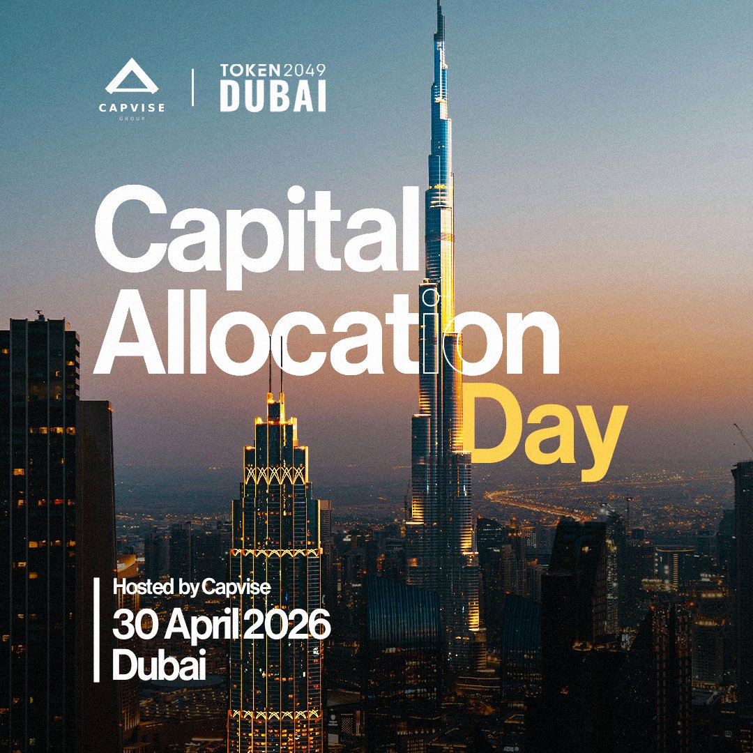capviseofficial's tweet image. Capvise Capital Allocation Day

Dubai. TOKEN2049 week.

A tighter room for founders, allocators and the brands that should be in the mix.

Free to attend. Curated access.

Link in reply.