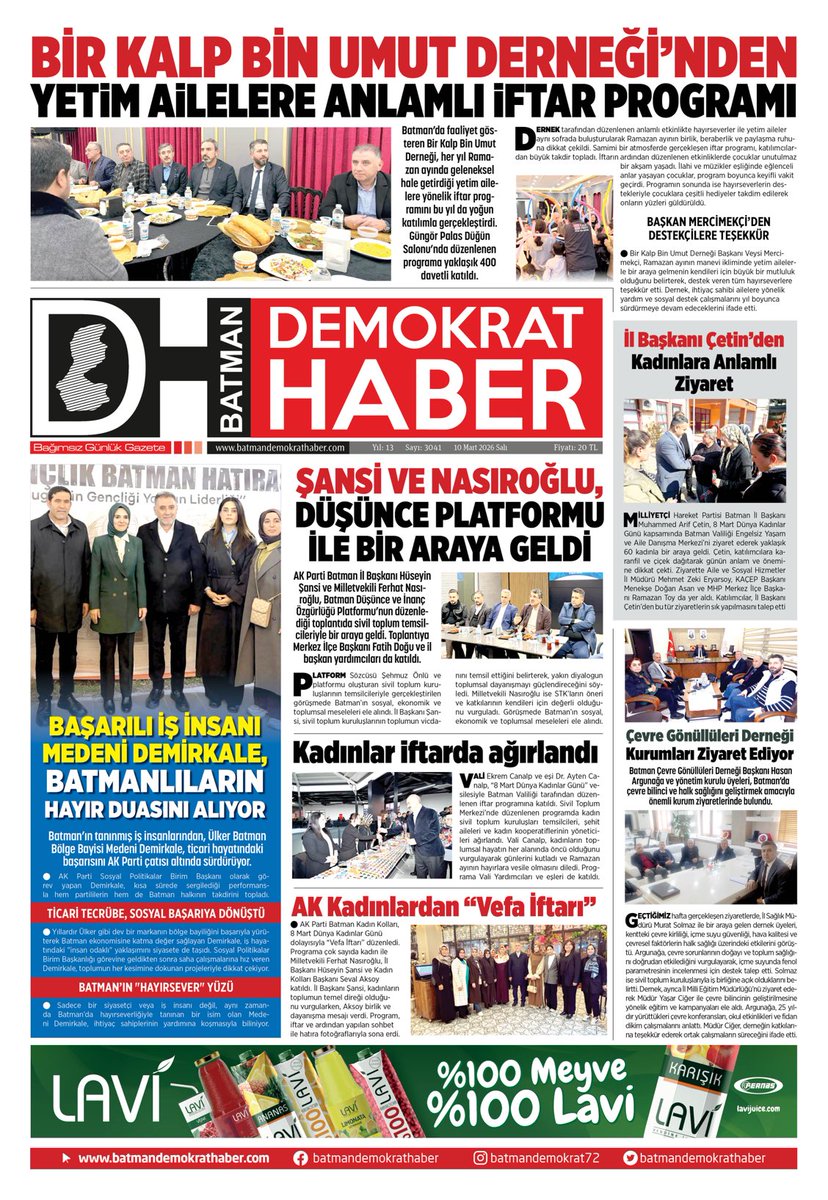 Batman gündemi  demokrat  haberde