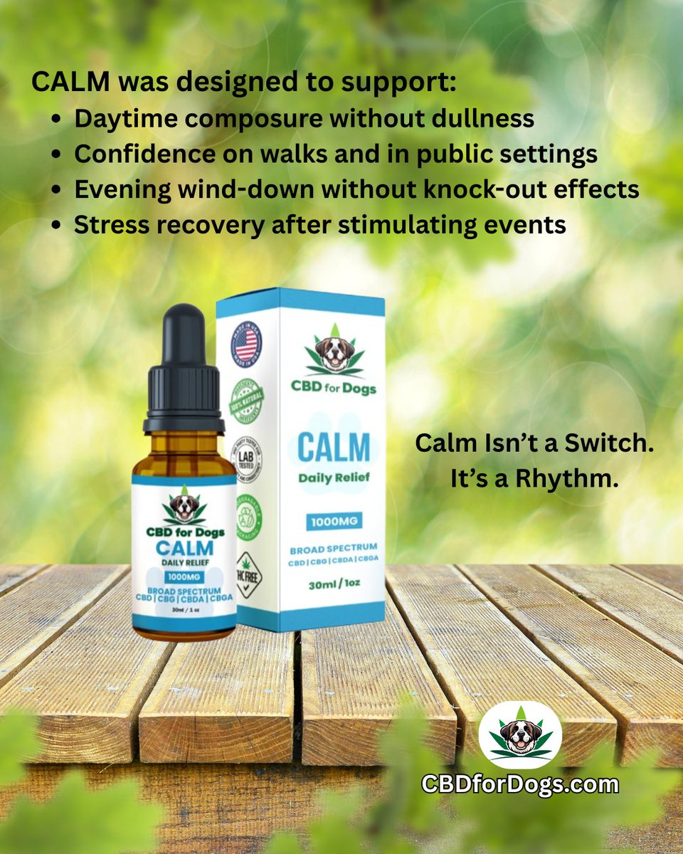 cbdfordogs's tweet photo. This isn’t about making dogs quiet. It’s about helping them recover faster and respond better next time. 

Because calm isn’t silence. It’s balance.

https://t.co/3T3OEGVexI https://t.co/3QzbJZCWU0
