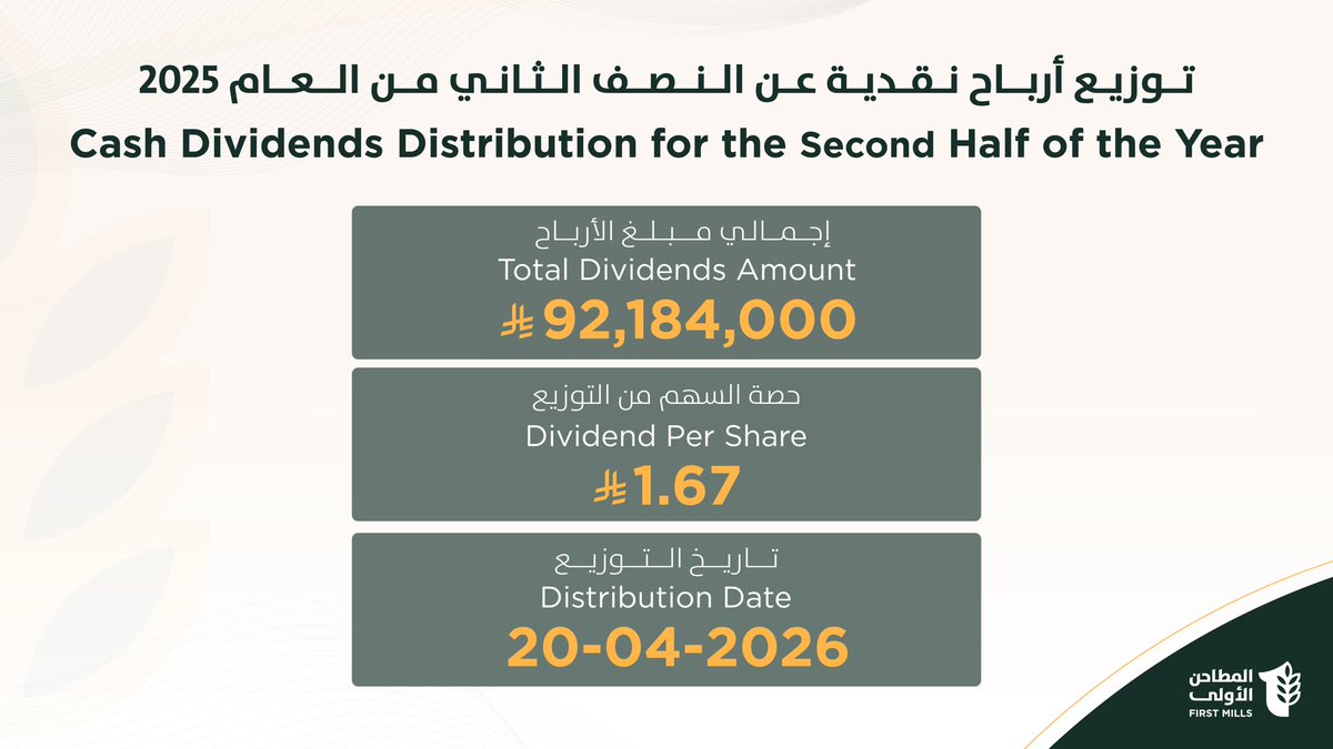 المطاحن الأولى - First Mills tweet media