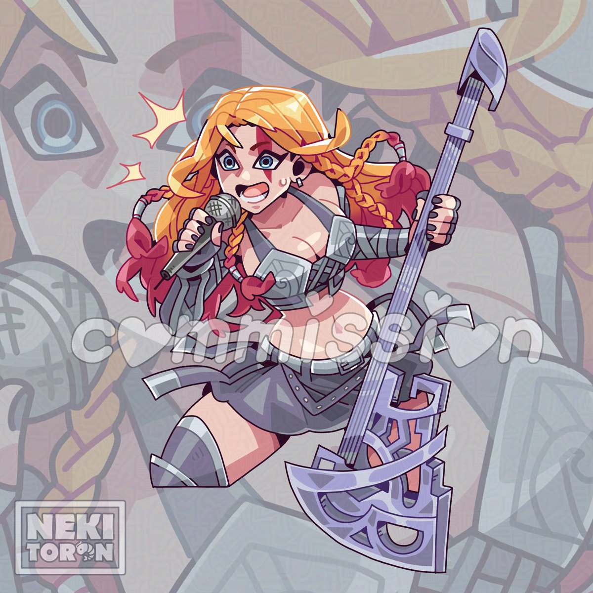 Pleiades the superstar 🎉🎸

Commission for: <a href="/OffKeyLime/">OffKeyLime</a> 
#commissionsopen #FABTCG