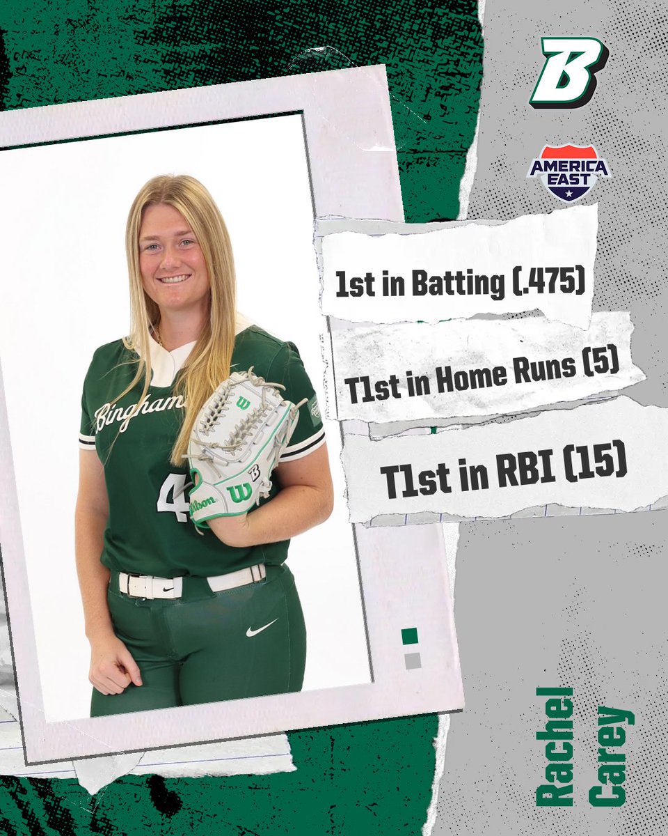 BinghamtonSOFT's tweet photo. Plenty of Bearcats at the top of this week's @AmericaEast stat rankings!

#ONEBinghamton #AESB https://t.co/P7U5HIKIB3