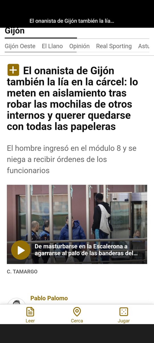 VillabonaAstur's tweet photo. Grave incidente en #sosprisiones #Asturias protagonizado por el interno que ingresó el pasado miércoles después de ser detenido en #Gijon acusado de varios delitos #Sexuales @lanuevaespana @elcomerciodigit @RTPAOficial @ondacerogijon @COPEAsturias @La_SER https://t.co/Nb22NUMRBn