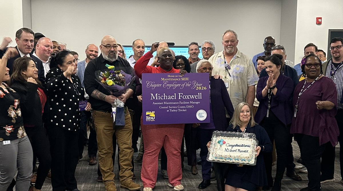MCPS's tweet photo. 🌟 Michael Foxwell, Assistant Maintenance Facilities Manager in the Division of Maintenance and Operations, is our Maintenance Chapter Employee of the Year for Supporting Services. 

Congratulations! 👏🎉

#CelebrationExpress #MCPSFutureReady https://t.co/1FrkGai0qw