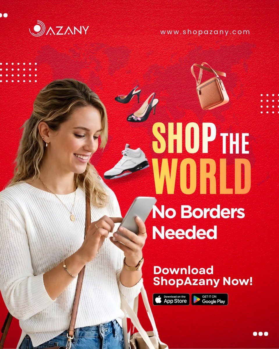 shopazany's tweet image. 🌍 Shop Tokyo. Shop Lagos. Shop London. Shop ANYWHERE.
No borders needed — just the ShopAzany app. 📲
The world’s a marketplace. Start exploring. 🛍️✈️
👉 Download #ShopAzany now!
#ShopTheWorld #NoBordersNeeded #GlobalShopping #Azany