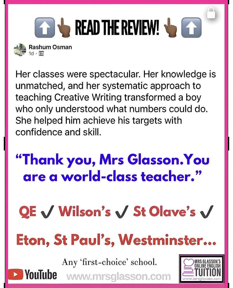 Mrs Glasson. tweet media