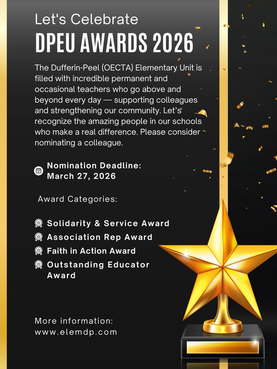 Dufferin Peel (OECTA) Elementary Unit tweet media