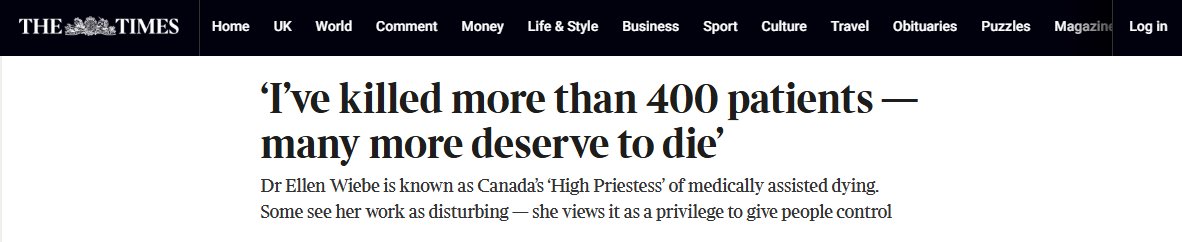 thekitz95's tweet image. 100,000+ Canadians have died in this country from horrific terrorism - but of course if if their not brown and Iranian - the media will just ignore it.

#CanadianGenocide #illegalMAID #DoctorDeath