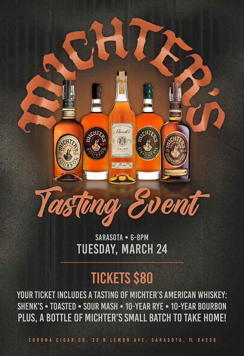 CoronaCigarCo's tweet image. Keep your calendars open for these events coming up!

#Michters #Whiskey #GuyFieri #Espinosa #KnuckleSandwich #CoronaCigar #CigarEvent