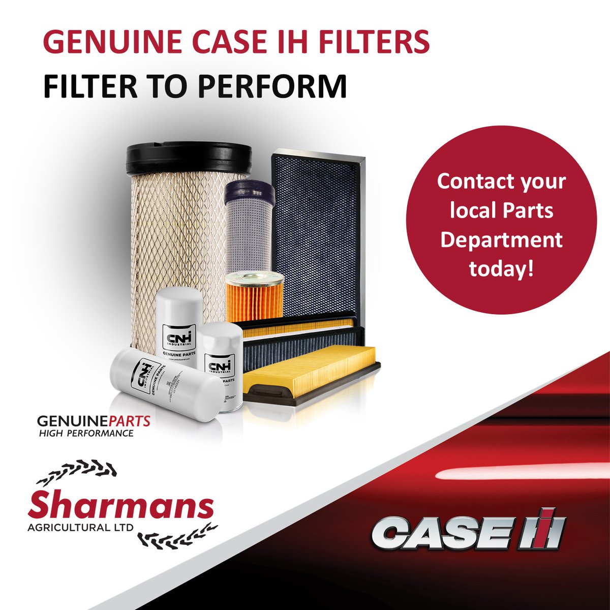 Sharmansagri's tweet image. Protect Your Machine with Genuine @CaseIH_UK_IRE Filters! 🚜🔧
✅Engineered to capture dust particles as small as 1 micron
✅Retain an impressive 99% of contaminants
✅Reduce fuel consumption

#SharmansShop #CaseIH #GenuineParts #ProtectYourInvestment #EngineProtection
