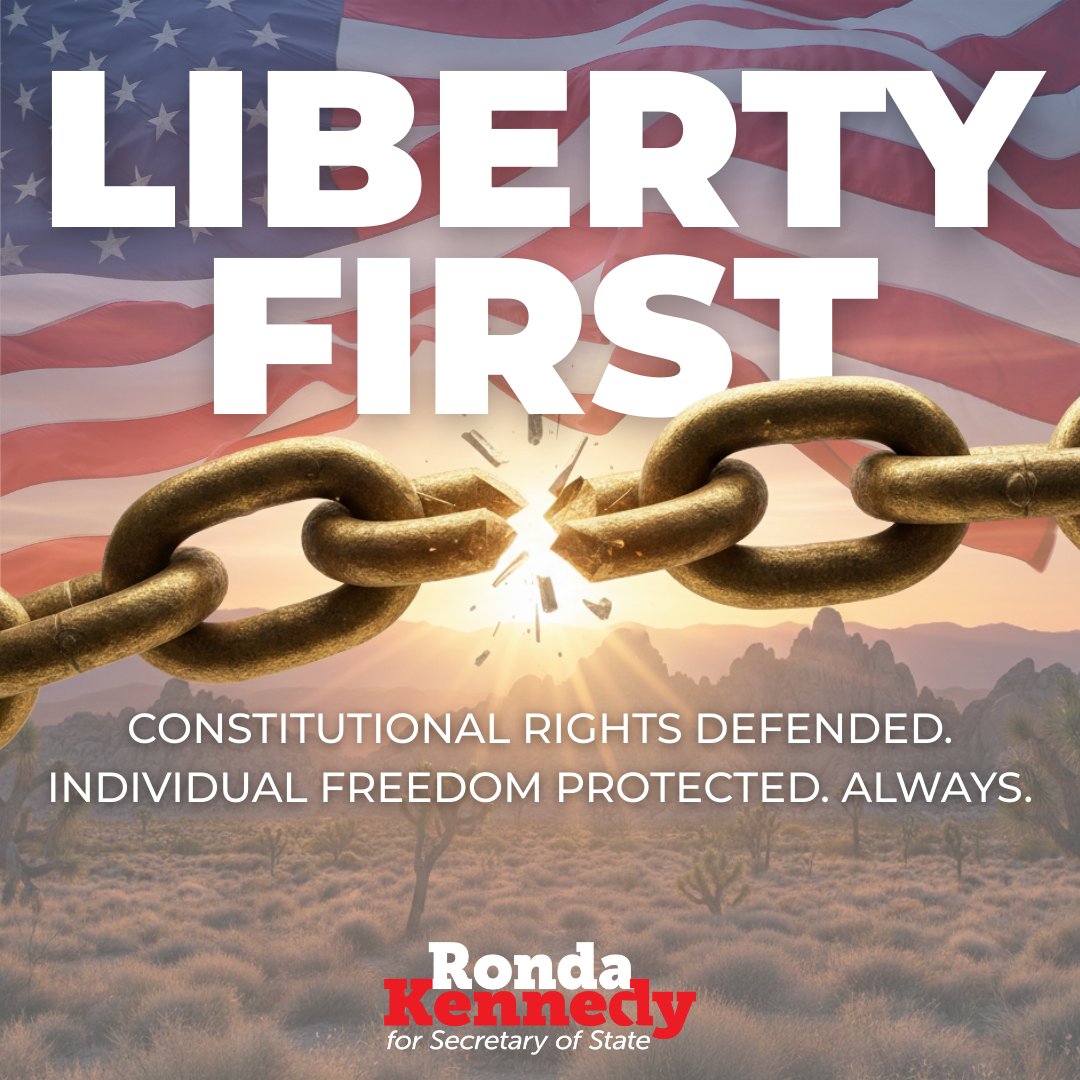 LIBERTY FIRST.
 Constitutional rights defended. Individual freedom is protected. Always.
Nevada was born in battle — we'll fight to keep it free.