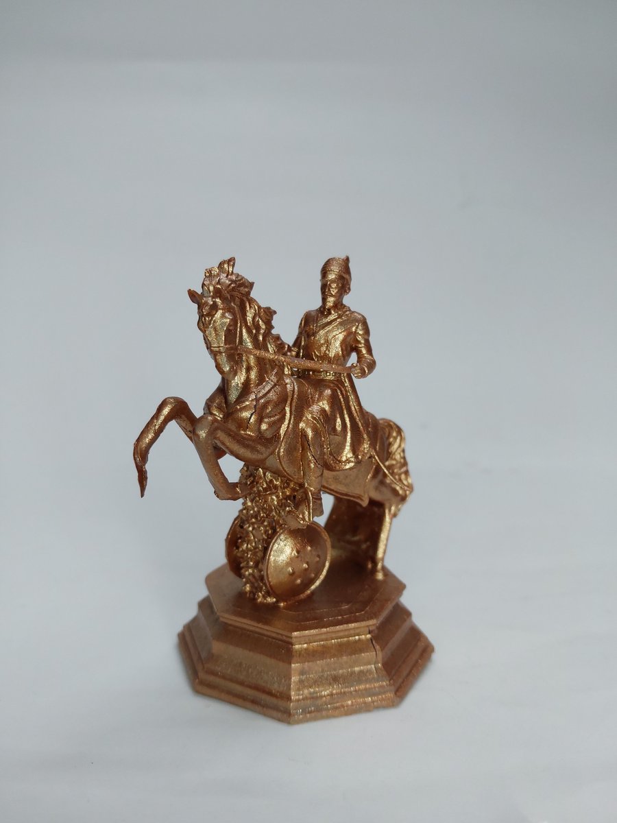 creativeminds3d's tweet photo. Chhatrapati Shivaji Maharaj miniature — digitally sculpted &amp; 3D printed with a premium metallic finish.

History crafted through modern technology.

📍 Kolkata | 
📞 +91 94771 34166

#3DPrinting #ShivajiMaharaj #CreativeMinds3D https://t.co/tnJyN1N7F6