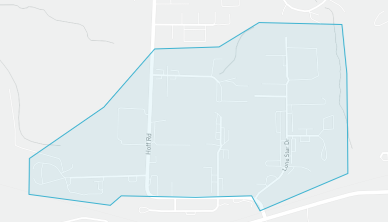 OFallonWater's tweet photo. Water has been shut off to the highlighted area (Lone Star &amp; Hoff Rd) to perform a valve replacement. Following these repairs this area will be under a precautionary boil advisory for up to 48 hours. Updates will be provided here. Sorry for any inconvenience. https://t.co/DHkHW2NHq6