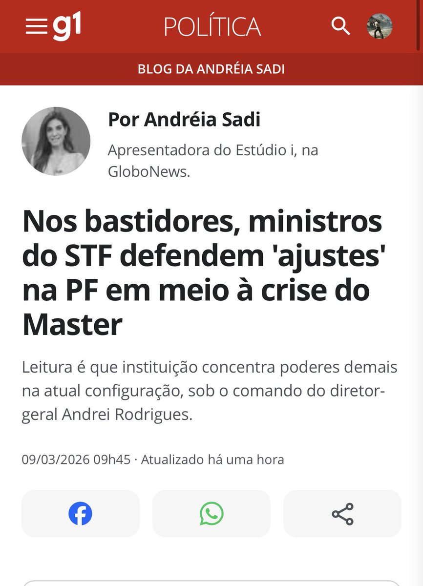 Espero que essa notícia não seja verdadeira: seria uma interferência indevida na Polícia Federal tendo por motivação uma investigação sensível.