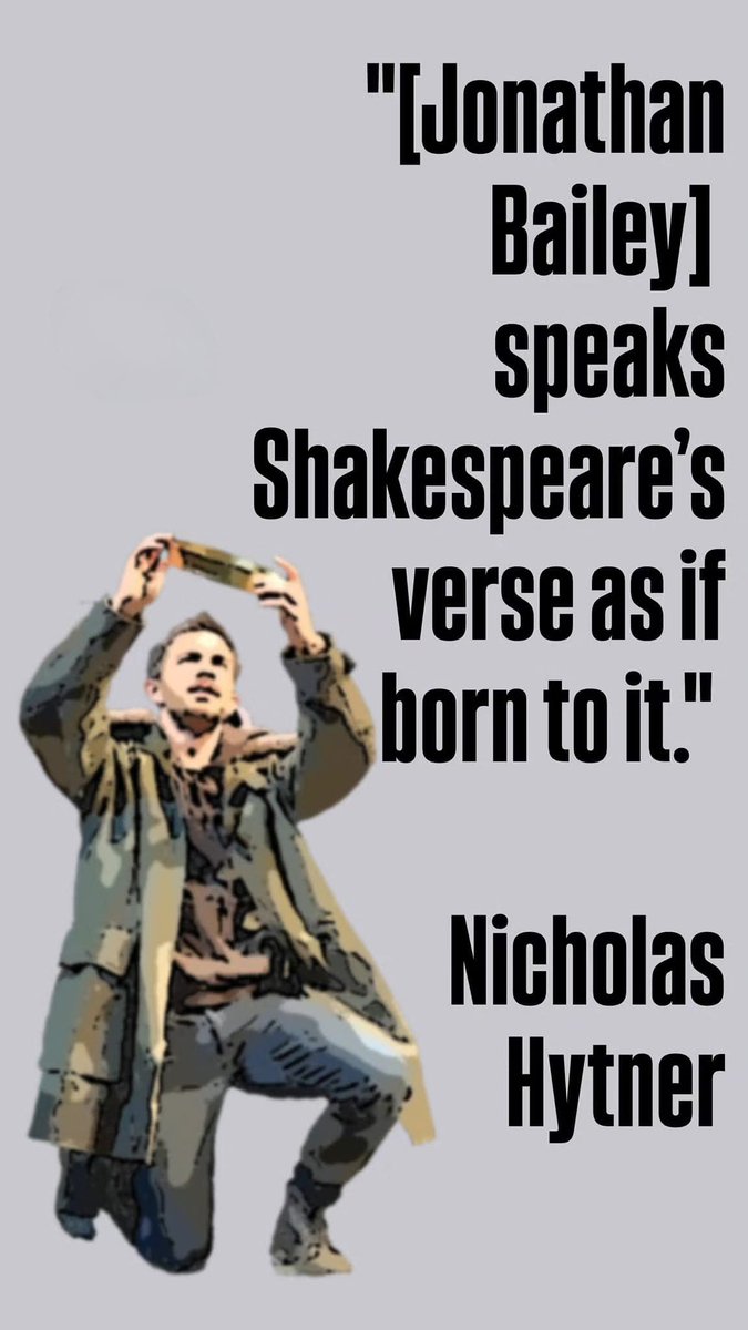 [#JonathanBailey] speaks Shakespeare's verse as if born to it." --#NicholasHytner

#RichardII 
<a href="/bridgetheatre/">Bridge Theatre</a> 
<a href="/WhatsOnStage/">WhatsOnStage</a> 
<a href="/theatre_direct/">London Theatre Direct</a>