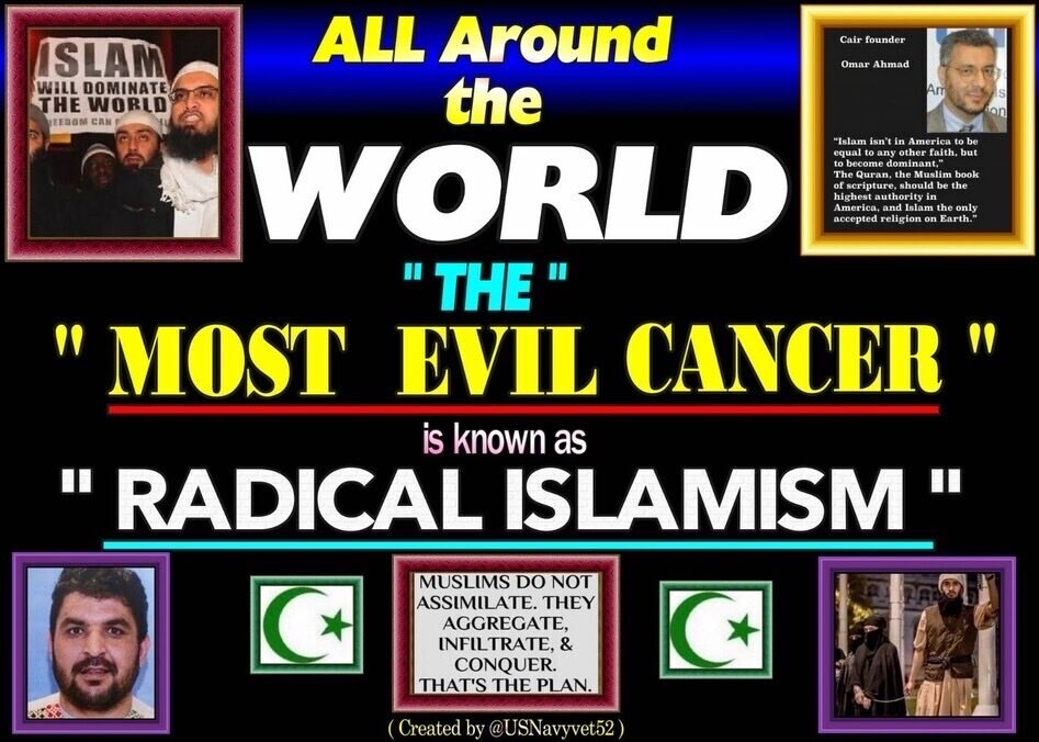 USNavyvet71's tweet photo. Better Understand the HUGE NATIONAL SECURITY THREAT that is SPREADING INSIDE OUR OWN COUNTRY ..!!!
.
This EVIL CANCER MUST BE CONFRONTED and DEALT WITH.!!!
.
( @USNavyvet71 )
.
#realDonaldTrump #LaraTrump #TPUSA #Women4Trump #RepLuna #RealJamesWoods #carlhigbe #mariabartiromo https://t.co/JuMv2OQ6BC