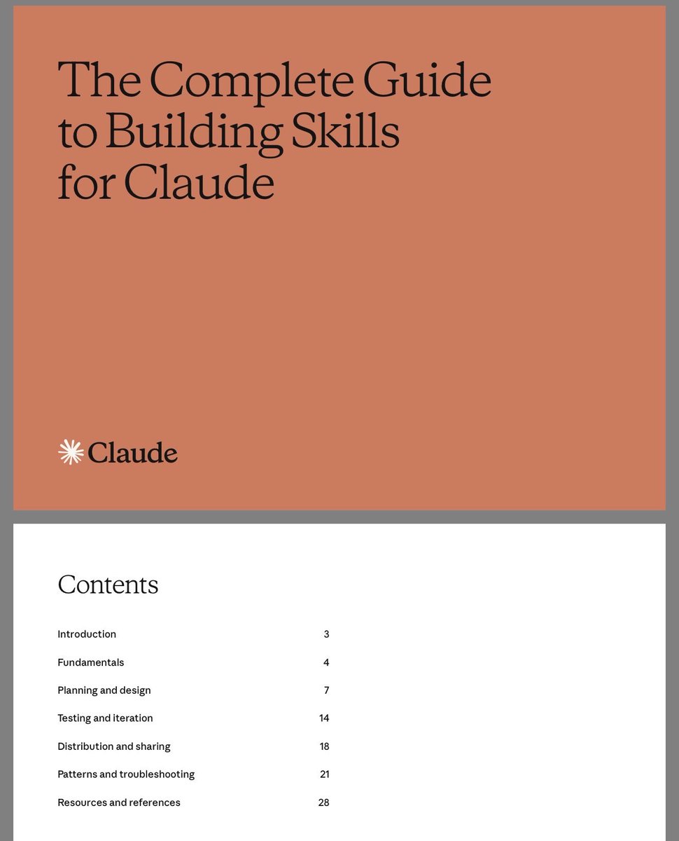 Anthropic випустили 33-сторінкову інструкцію з побудови Claude Skills

1.Інструкція тут: resources.anthropic.com/hubfs/The-Comp…

2. Мій епізод українською про Claude Skills тут: youtu.be/iy6wuMHiMYg

3. Підписатись на YouTube в один клік, щоб не пропускати епізоди про АІ, тут: