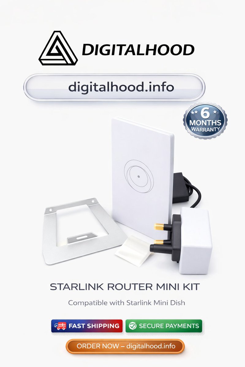 Digitalhood_Ltd's tweet photo. ⚡ Fast Internet Even in Remote Areas📡
Starlink Zambia satellite internet - 200 Mbps.

📦 Available Kits
Starlink Mini Kit – K6,500
Starlink Standard Gen 3 V4 Kit – K9,500
💳 Subscription: K800/month
🔧 Installation available (fee applies)

🌐 Order now https://t.co/8JCCb8yJ1J https://t.co/VNw4BEXnk9
