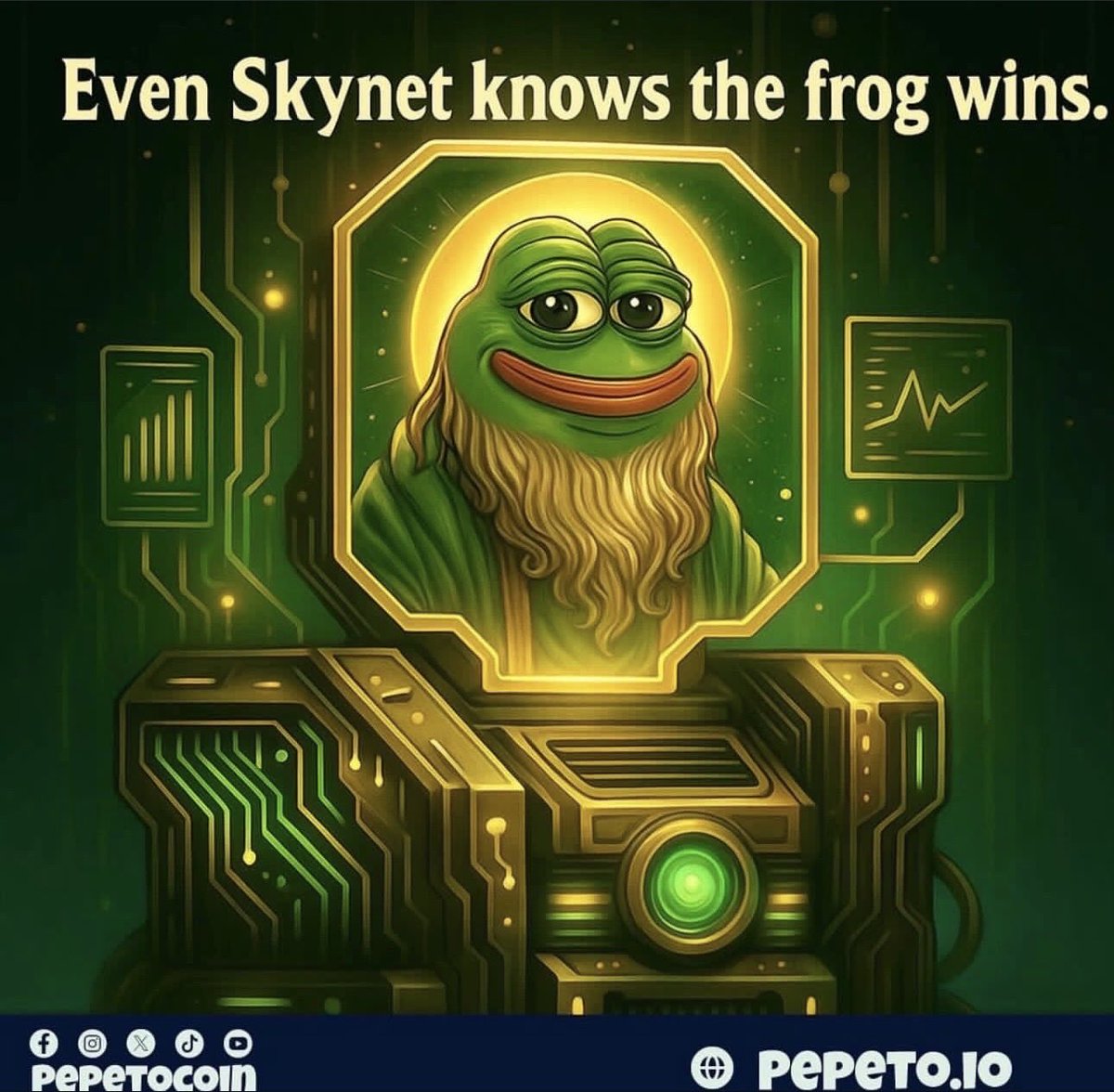 Pepetocoin's tweet photo. Machines crunch numbers, but $PEPETO is the real wildcard. ⚡️🐸💚

Driven by believers. Built with purpose. Rewarded with power.

🔥 209 % staking rewards for holders

To invest, make sure to use only the official website🔗: https://t.co/6UAlEGrcrY 🐸

🎁 Join the $700K Giveaway before Tier 1 Listing: https://t.co/yBoyqCWawH

#Pepeto #PEPETO #Memecoin #CryptoPresale #Ethereum
