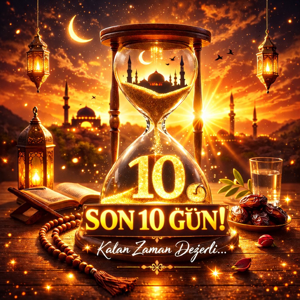Bir çırpıda #Ramazan ayının Son 10 gününe giriyoruz.

Herkesin bildiği gibi Efendimiz S.A.V;

"#Kadir gecesini Ramazan'ın son on günü içinde arayınız!" (Buhârî)

buyuruyor.

🔔 *_RAMAZAN - I  ŞERİF'İN SON 10 GÜNÜNÜ DEĞERLENDİRME ADINA BUNLARI YAPABİLİRSEK HARİKA OLUR👇_* ..  🕓