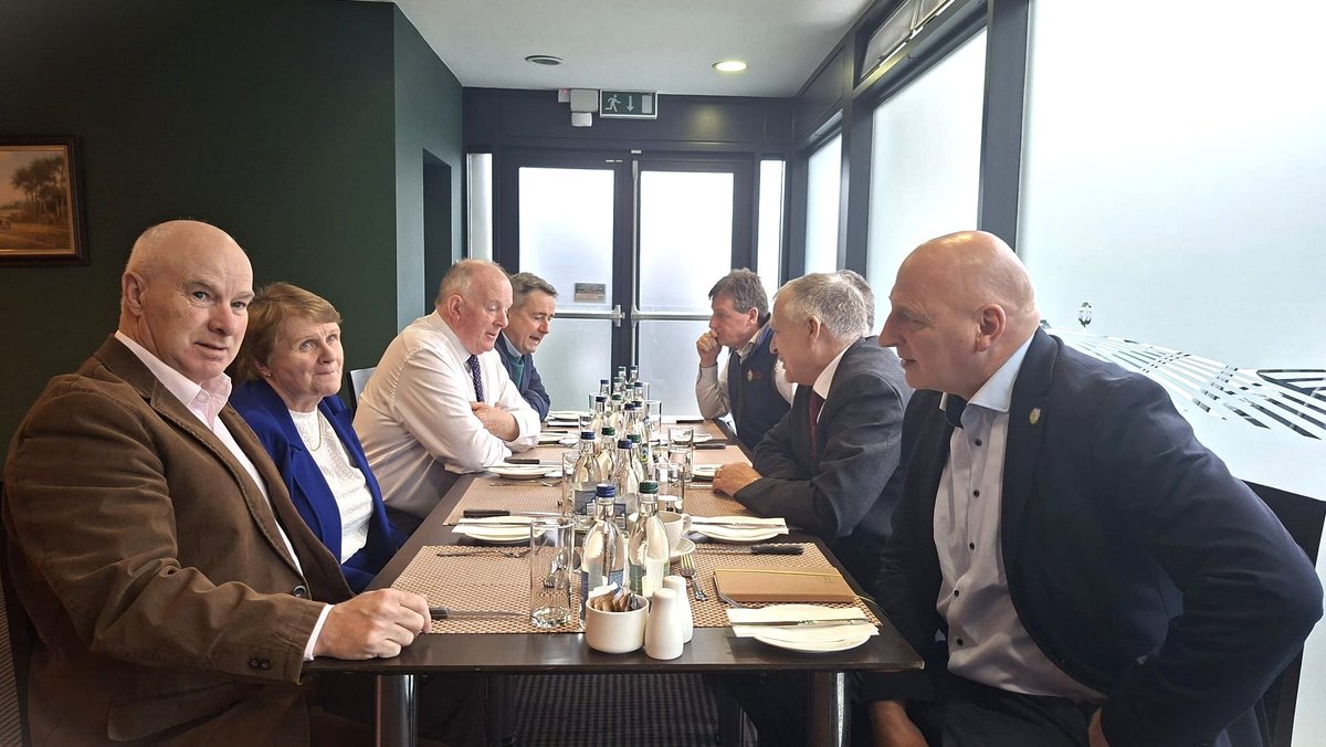 The leadership of <a href="/UFUHQ/">Ulster Farmers' Union</a> met with the <a href="/IFAmedia/">Irish Farmers' Association</a> leadership in the Irish Farm Centre today. Conall Donnelly took over as Chief Executive from Wesley Aston this week. We look forward to working with him and the President William Irvine.