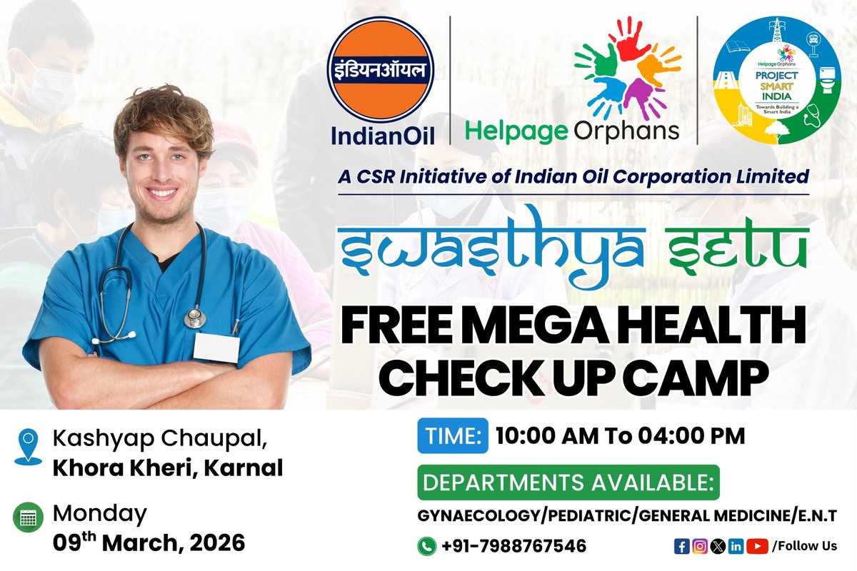 hoindofficial's tweet photo. > Free General Health Check Ups & Screenings
> Expert Consultations
> Free Medicines
> Community Impact
#HealthCamp #CommunityHealth #PreventiveCare #WellnessUpdate #FreeHealthCheckup #HealthForAll #CommunityCare #NewProjectStart #HealthAwareness #healthylifestyle #healthcare https://t.co/4gaUgYjaB9
