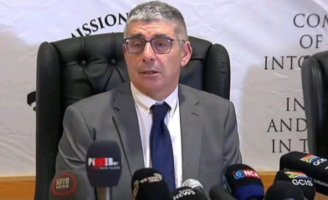 He dropped the name “Morgan Maumela” 6 times in 60 seconds 😭… he made sure that the country understands the importance of this commission!!!! What a legend. FEARLESS. 😭🔥🔥🔥🔥🔥