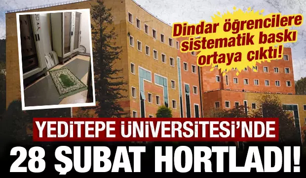 💢 Yeditepe'de 28 Şubat hortladı: Müslüman öğrencilere sistematik baskı!

Yeditepe Üniversitesi yönetiminin, öğrencilerin mescit taleplerini reddettiği, iftar programlarına mobbing uyguladığı ve dini faaliyet yürüten öğrencileri disiplinle tehdit ettiği ortaya çıktı.